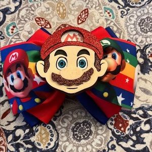 Mario bro hair bow